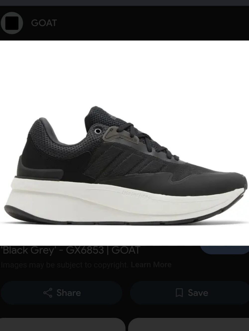 Adidas Znchill Ligthmotion Runing Black Men's Shoes GX6851 Size 12